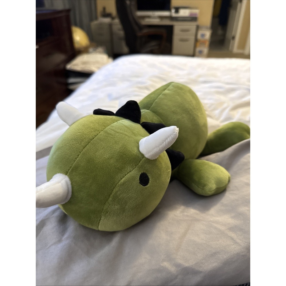 Unbranded soft light weight Triceratops Dinosaur Plush Green 10"stuffed (Abby)